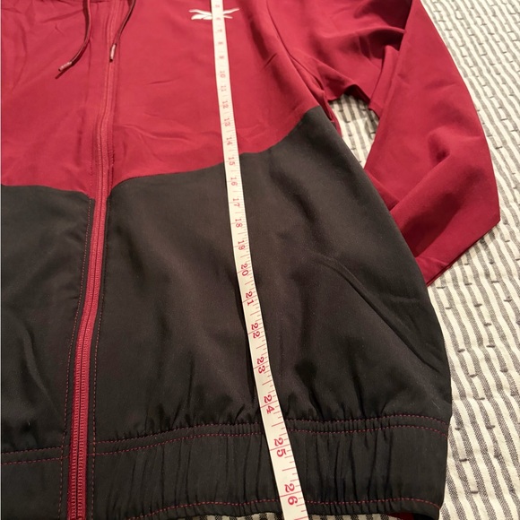 Reebok Maroon and Black Zip-Up Hoodie - Picture 4 of 6